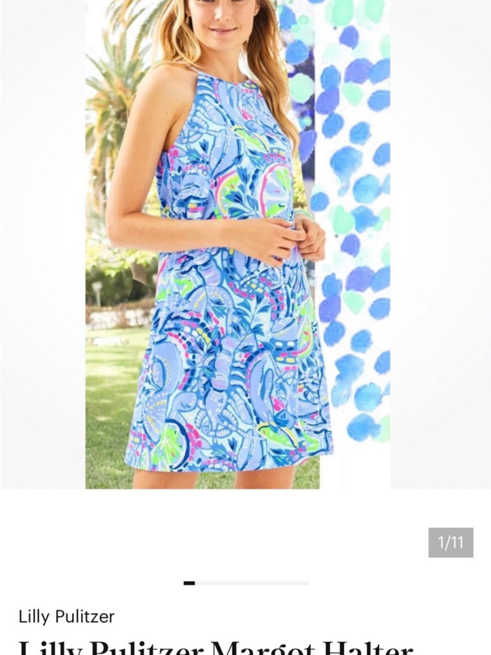 Lilly Pulitzer Margot Pinch Pinch  print halter Dress